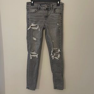 American Eagle Next Level Stretch Distressed Jeggings Size 4